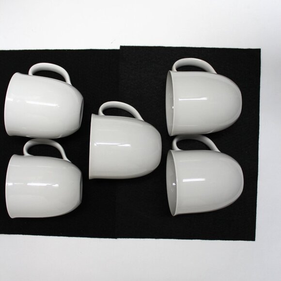 5 Pottery Barn Great White Traditional 10 oz Coffee Tea or Beverage Cups - Picture 6 of 8